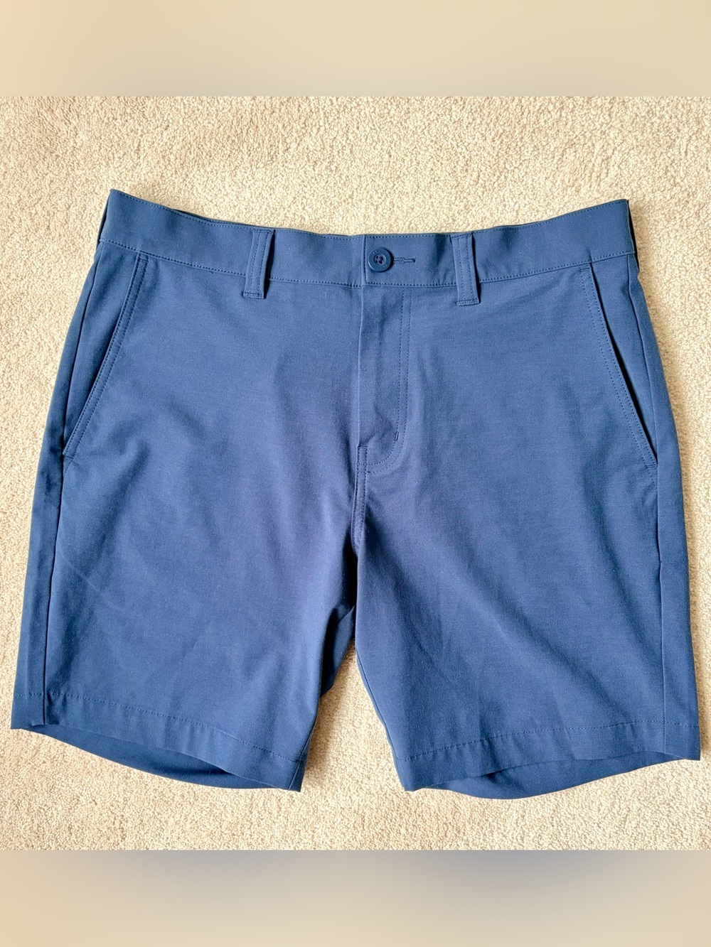 Travis Mathew Performance Shorts- Blue, 34” waist, 8” inseam